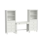 Auburn Writing Desk & Shelves & Cabinet Bookcase Set (91")