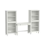Auburn Writing Desk & Shelves & Cabinet Bookcase Set (91")