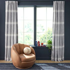 Windward Stripe Blackout Curtain, Set of 2