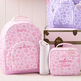Gear-Up Pink Palm Puff Backpack and Lunch Box Bundle, Set of 2