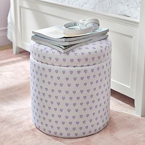 Roller Rabbit Round Storage Ottoman