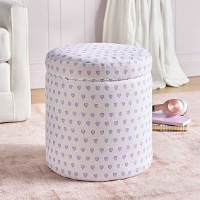 Roller Rabbit Round Storage Ottoman