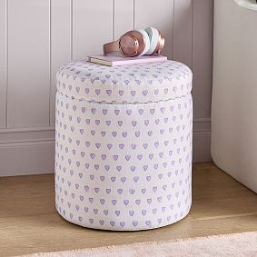 Roller Rabbit Round Storage Ottoman