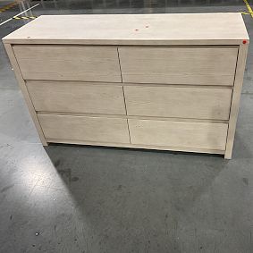 Open Box: Costa 6 Drawer Wide Dresser (56"W x 19"D) - Weathered White