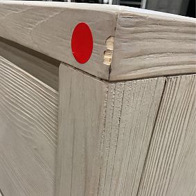 Open Box: Costa 6 Drawer Wide Dresser (56"W x 19"D) - Weathered White