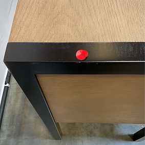 Open Box: Kearny Smart Storage Desk - Seadrift , Black, Antique Bronze