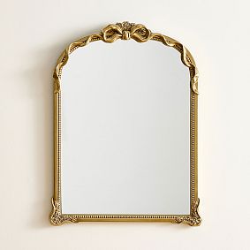 Open Box: LoveShackFancy Gold Bow Arched Mirror