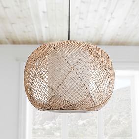 Natural Woven Pendant (14")