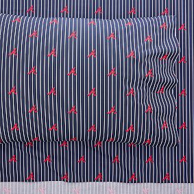 <em>MLB</em><sup>&trade;</sup><em>Atlanta Braves</em><sup>&trade;</sup> Stripe Organic Sheet Set