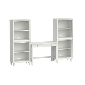 Auburn Writing Desk &amp; Shelves Bookcase Set (91"x18")