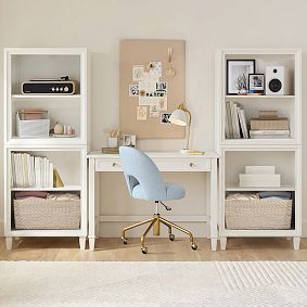 Auburn Writing Desk &amp; Shelves Bookcase Set (91"x18")