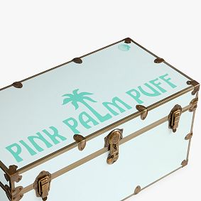 Pink Palm Puff XXL Dorm Trunk (36")