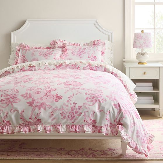 Open Box: Brynn Border Duvet Cover, Twin/Twin XL - Soft Rose