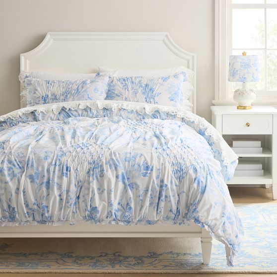 LoveShackFancy Garden Damask Smocked Quilt