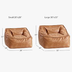 Faux Leather Caramel Modern Bean Bag Lounger Collection