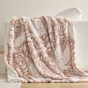 Harry Potter<sup>&trade;</sup> Hedwig<sup>&trade;</sup> Flora Faux Fur Throw