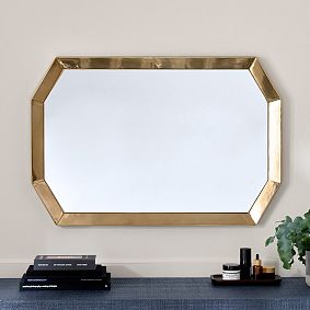 Brass Hexagon Mirror