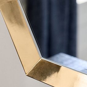 Brass Hexagon Mirror