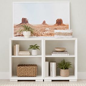 Callum Double 2-Shelf Low Bookcase (50")