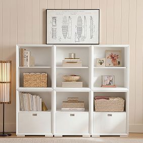 Callum Triple Mixed Shelf Tall Bookcase with Drawers (75")