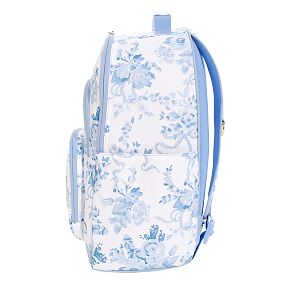 LoveShackFancy Blue Damask Backpack and Cold Pack Lunch Box Bundle, Set of 3