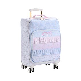 LoveShackFancy Mixed Print Ruffle Soft Sided Carry-On Luggage 