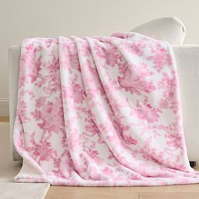 LoveShackFancy Damask Fur Throw