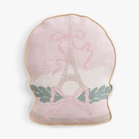 LoveShackFancy Paris Snow Globe Needlepoint Pillow