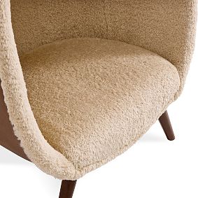 Faux Suede Chesnut Cave Chair