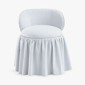 Mallory Skirted Storage Vanity Chair