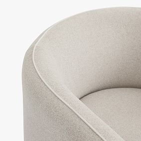 Piped Chair &amp; Ottoman Set