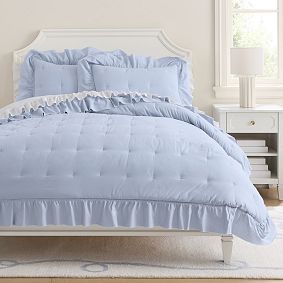 Washed Cotton Ruffle Comforter