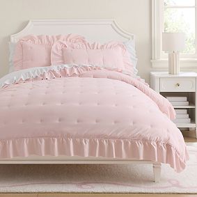 Washed Cotton Ruffle Comforter