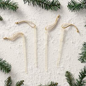 Harry Potter<sup>&trade;</sup> Glass Icicle Wand Ornaments - Set of 4