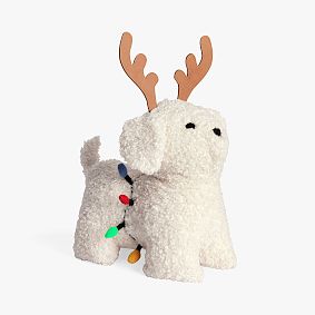  Festive Faux-Fur Dog Pillow