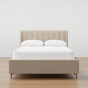 Avalon Channel Stitch Upholstered 2-Drawer Storage Bed