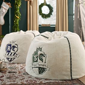 Large Harry Potter<sup>&trade;</sup> Slytherin<sup>&trade;</sup> Faux Fur Bean Bag Chair