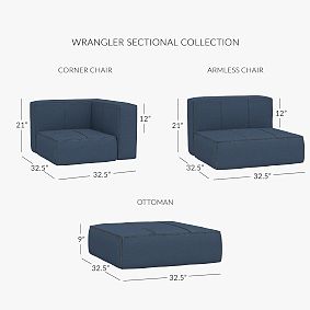 Build Your Own - Cushy Wrangler® Denim Sectional