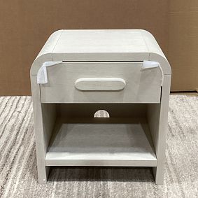 Open Box: Clio Rounded Nightstand (20") - Bleached Bone