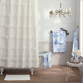 LoveShackFancy Eyelet Shower Curtain