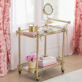 LoveShackFancy Tiered Jewelry Display With Vanity Mirror (9.75"x9.75")