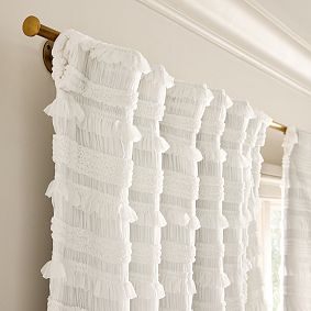 Open Box: LoveShackFancy Tulle Dreams Blackout Window Curtain (52"W x 96"L) - Ivory