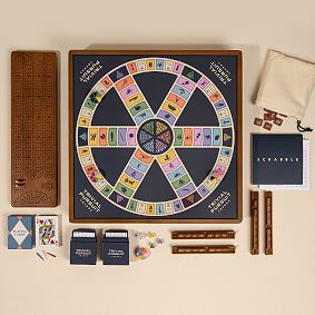 3-in-1 Premium Game Collection: Scrabble<sup>&reg;</sup>, Trivial Pursuit<sup>&reg;</sup>, &amp; Cribbage