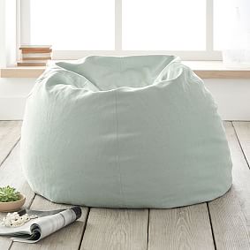 Large Chenille Plain Weave Washed Pool Bean Bag Chair