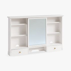 Universal Desk Mirror Hutch (50"w x 7"d)
