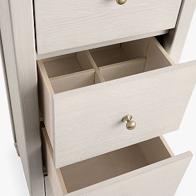 Camille Flip-Top Storage Tower With Mirror (18"w x 18"d)