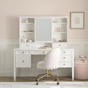 Universal Desk Mirror Hutch (50"w x 7"d)