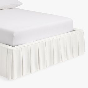 Auburn Upholstered Piped Classic Skirted Bed