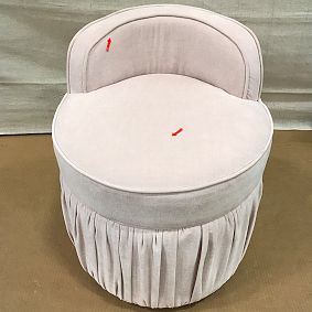 Open Box: Leona Vanity Stool - Performance Plush Chenille Sepia Rose