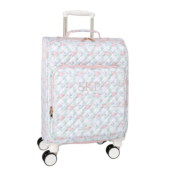 Hill House Floral Trellis Soft Sided Carry-On Luggage, Green